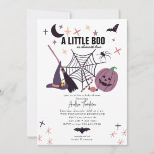 Cute Spooky Halloween Baby Shower Invitation