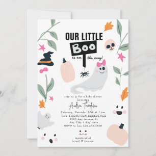 Cute Spooky Halloween Baby Shower Invitation