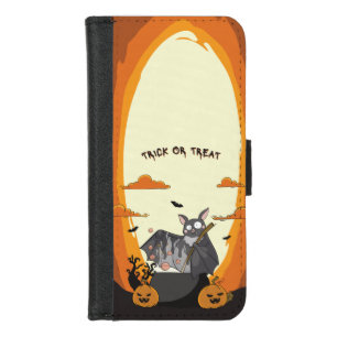 Cute Spooky Halloween Bat Party iPhone 8/7 Wallet Case