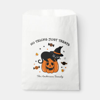 Cute Spooky Halloween Black and Orange Favor Bag