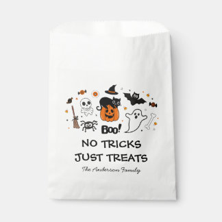 Cute Spooky Halloween Black and Orange Favor Bag