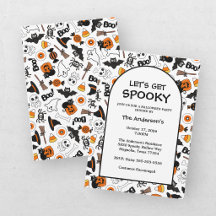 Cute Spooky Halloween Black and Orange