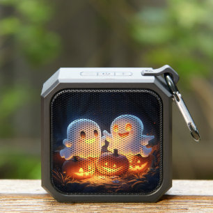 Cute Spooky Halloween Cartoon Ghosts Glowing Pumpk Bluetooth Speaker