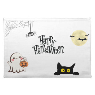 Cute & Spooky Halloween Cloth Placemat