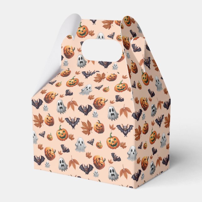 Cute Spooky Halloween Fall  Favor Boxes (Front Side)