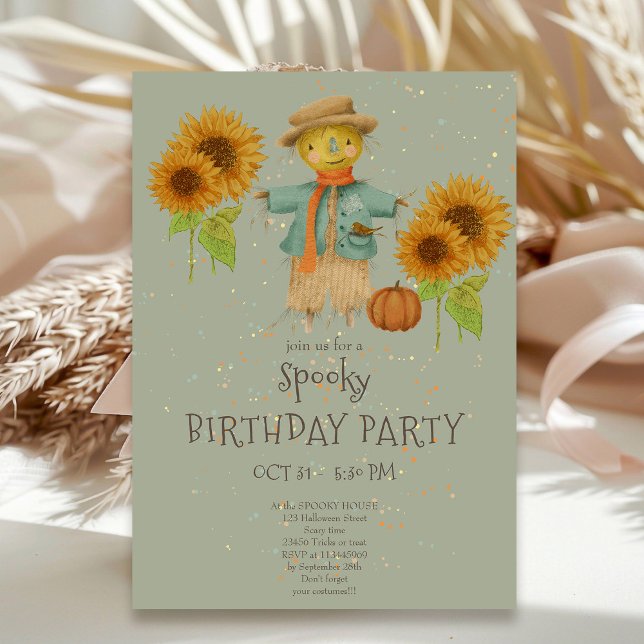 Cute Spooky Halloween Kids Birthday Invitation (Creator Uploaded)