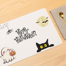 Cute & Spooky Halloween Laminated Placemat