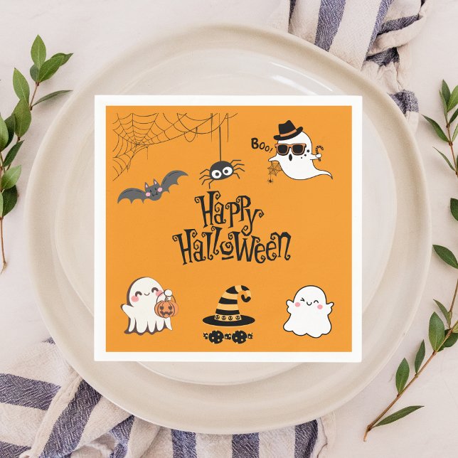 Cute & Spooky Halloween Party Napkins (Creator Uploaded)