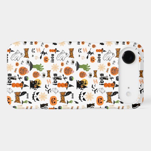 Cute Spooky Halloween Pattern iPhone Case