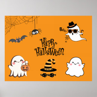 Cute & Spooky Halloween Poster