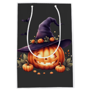 Cute Spooky Halloween – Pumpkin  Medium Gift Bag
