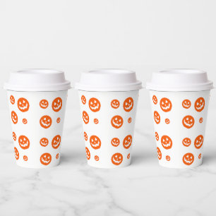 Cute Spooky Halloween Pumpkin Paper Cups