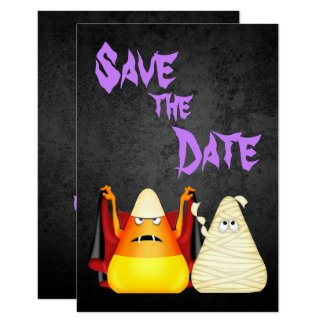 Cute Spooky Halloween Save the Date Wedding Invite