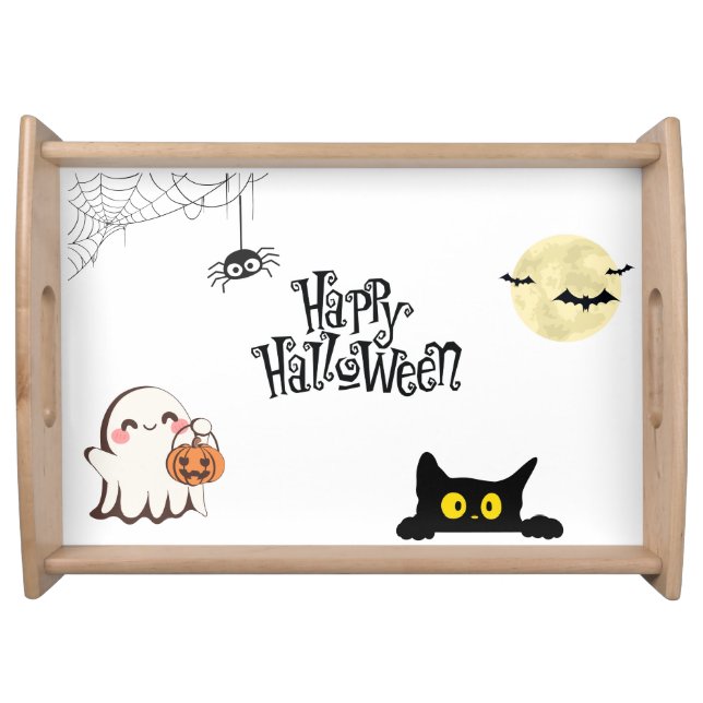 Cute & Spooky Halloween Serving Tray (Front)
