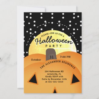 Cute Spooky Jack O Lantern Halloween Party 