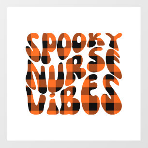 Cute Spooky Nurse Halloween Wall Decal