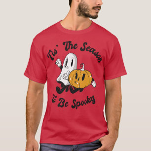 Cute Spooky Pumpkin Ghost Halloween Season  T-Shirt