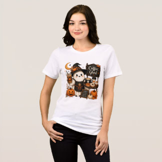 Cute Spooky Pumpkin Spice Latte Halloween T-Shirt Tri-Blend Shirt