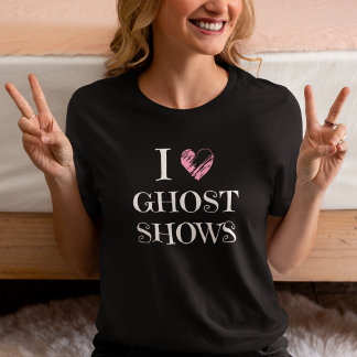 Cute Spooky Season Ghost Shows Black Halloween Tri-Blend Shirt