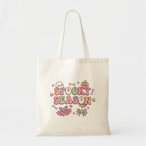 Cute Spooky Season Halloween Doodle Tote Bag