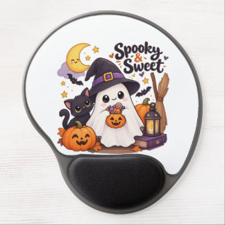 Cute Spooky & Sweet Ghost Kids Hoodie Gel Mouse Pad