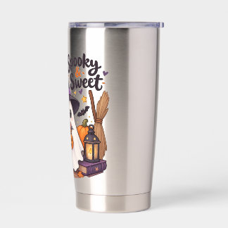 Cute Spooky & Sweet Ghost Kids Hoodie Insulated Tumbler