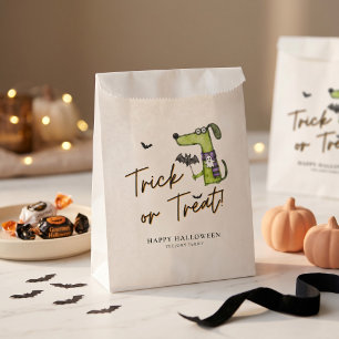 Cute Spooky Trick or Treat Halloween Party Favor Bag