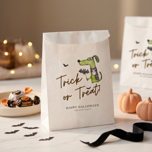 Cute Spooky Trick or Treat Halloween Party Favor Bag