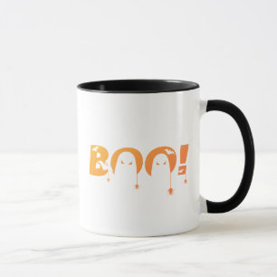 Cute Spooky Typography with Bats & Spiders Mug
