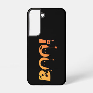 Cute Spooky Typography with Bats & Spiders Samsung Galaxy S22 Case