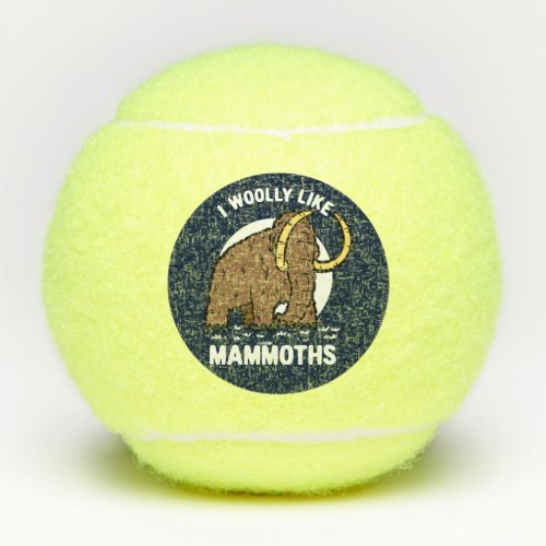Cute Sport Woolly Mammoth Prehistoric Animal Tennis Balls