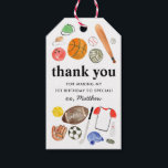 Cute Sports Balls Kids Boy Birthday Thank You Gift Tags<br><div class="desc">Modern All Star Sports Balls Team Kids Birthday Thank You Favor Tags</div>