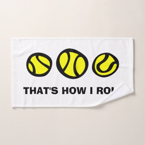 Cute sports hand towel gift idea for tennis player