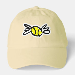Cute sports hat design Tennis ball with wings logo
