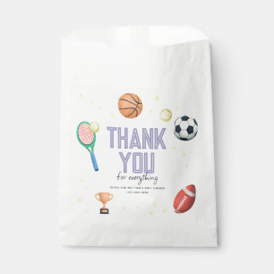 Cute Sports Superstar Girls Baby Shower Favor Bag