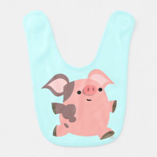 Cute Sporty Cartoon Pig Baby Bib