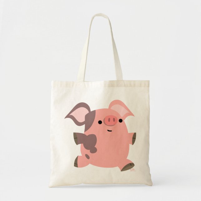 Cute Sporty Cartoon Pig Bag (Front)