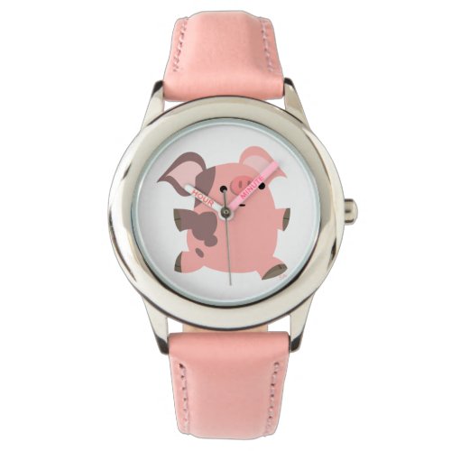 Cute Sporty Cartoon Pig Watch