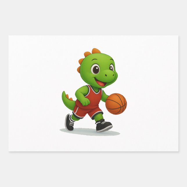 Cute Sporty  Dinosaurs – Sporty Dinos paper (Front 2)