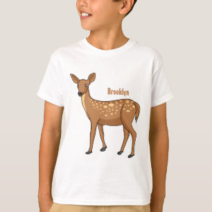 Cute spotted deer cartoon illustration T-Shirt