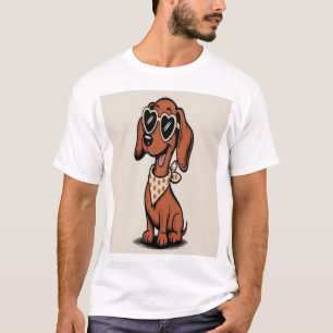 Cute Spotted Dog with Sunglasses Retro Cartoon SVG T-Shirt