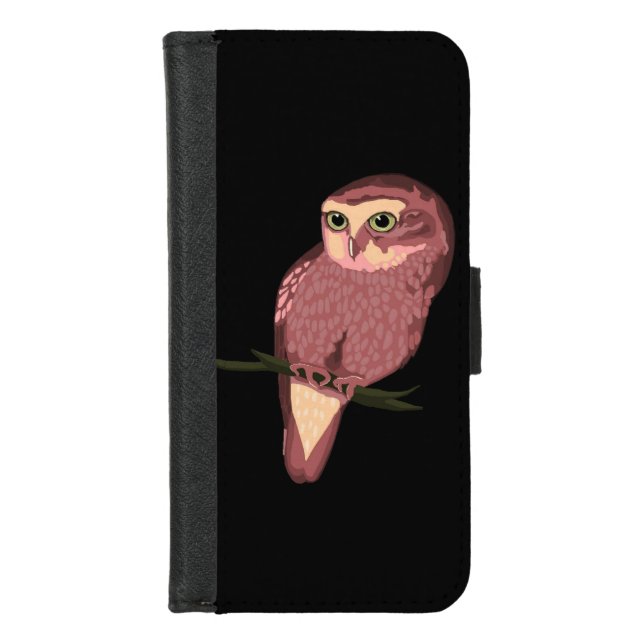 Cute Spotted Owl  iPhone Wallet Case (Front)