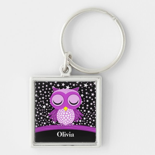 cute spotted owl keychain (Front)