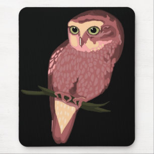Cute Spotted Owl Mouse Pad