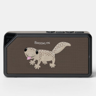 Cute spotted tan gecko cartoon illustration bluetooth speaker