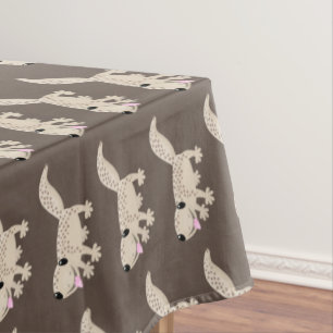 Cute spotted tan gecko cartoon illustration tablecloth