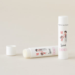 Cute Spread kindness Couple Red Hearts Lip Balm