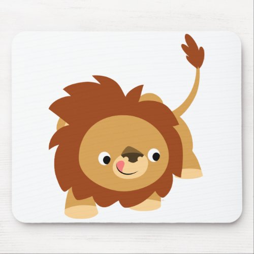 Cute Sprightly Cartoon Lion Mousepad