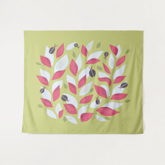 Cute Spring Abstract Botanical Green Kids Tapestry