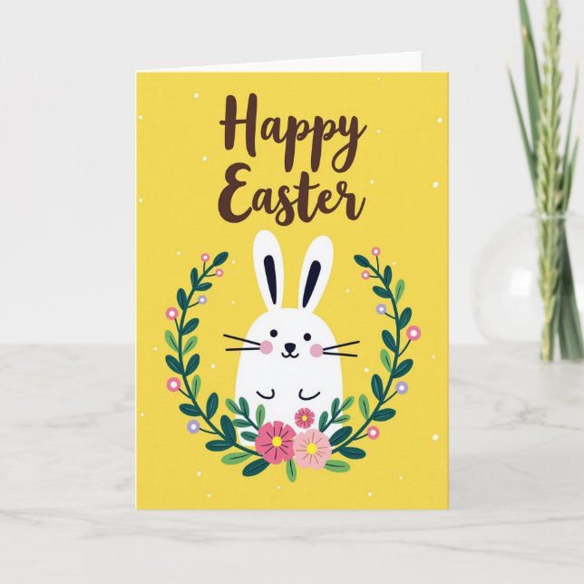 Cute Spring Animal Celebration Card (Front)